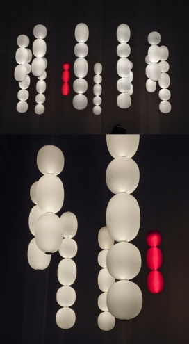 格拉帕卵圆形吊灯-看上去类似挂起中的葡萄状字符串