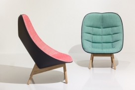 弯曲高背座椅-伦敦多希莱维恩工作室为丹麦品牌Hay设计的扶手椅