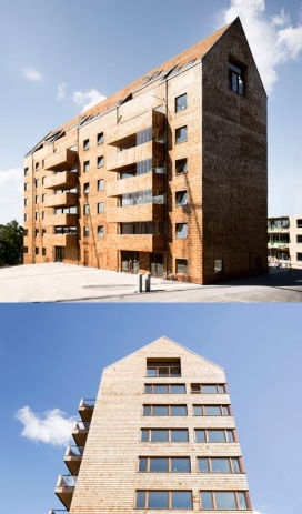 木头公寓-斯德哥尔摩郊区一个八层的住宅建筑构，包括31个公寓，大小不等
