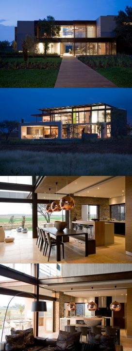 南非的泥土纹理别墅-一个典型的现代主义设计