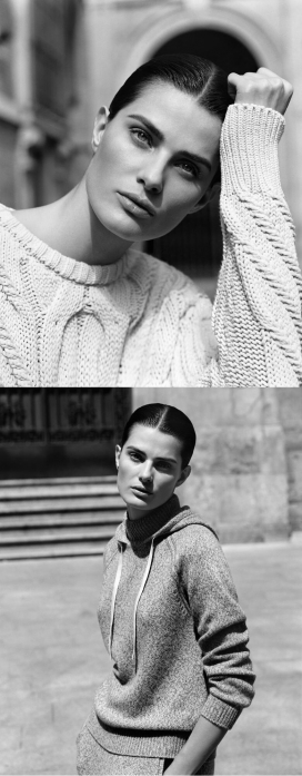 意大利Stefanel伊莎贝莉针织品2014秋季战役-舒适的帽衫毛衣和电缆编织，让人眼前一亮