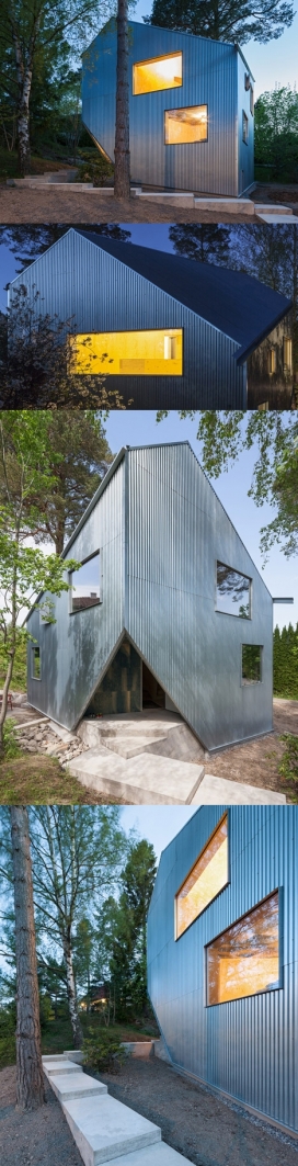 快乐便宜的波铁纹房子-瑞典建筑师Tommy Carlsson作品