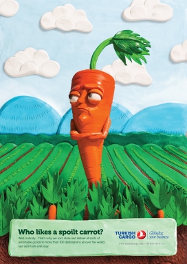 谁喜欢一个被宠坏的胡萝卜-Turkish Cargo食物平面广告