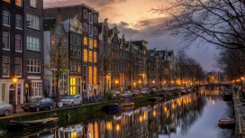 荷兰阿姆斯特丹夜景壁纸