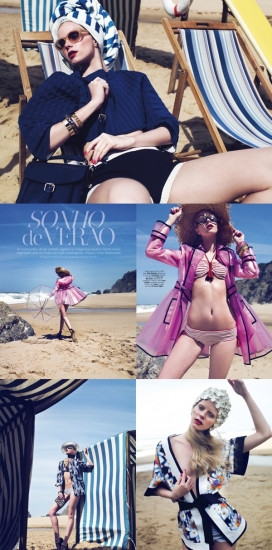 Vogue葡萄牙-休闲户外沙滩美诱人像秀