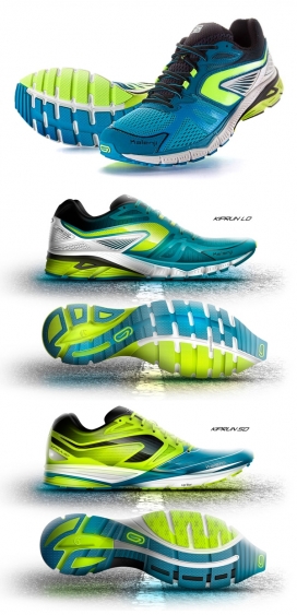 Kiprun Range 2014时尚绿黄跑鞋设计