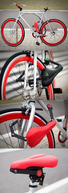 Seatylock折叠旅行自行车座椅-是一个可移动的自行车锁