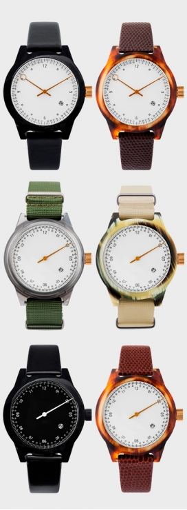 瑞典设计师Alexis Holm and David Ericsson作品-八个新款式的流行民兵手表，采用手工制作和不锈钢内骨骼建造