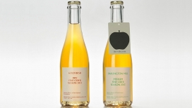 Fine Cider-奥利弗的精细苹果酒-细长的瓶子贴上了大映衬苹果，让人垂涎欲滴