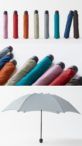 Nendo的最新皮伞，一个轻量级的折叠雨伞，采用用碳纤维为支架
