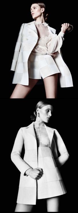 麦迪逊黑德里克-VOGUE时尚巴西2015年2月-抛光白色完美的精细美诱女装秀