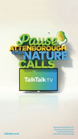 每个人都可以拥有所有的临时演员电视-TalkTalk TV平面广告