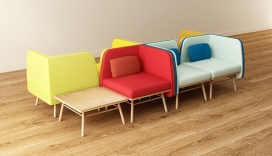 时尚舒适的五彩椅子-采用特殊面料制成，清新的色彩和柔软的垫子