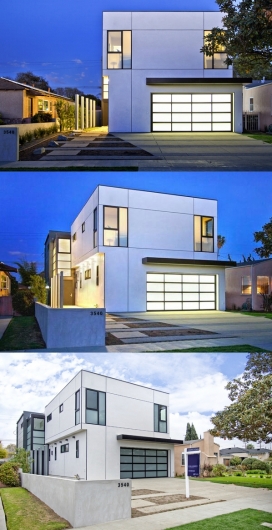 洛杉矶白色私人住宅建筑设计