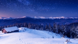 雪之夜-山林小屋