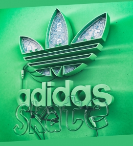 Adidas Skate Neon阿迪达斯滑板立体霓虹灯