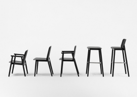 高清晰黑色木质椅子凳子设计