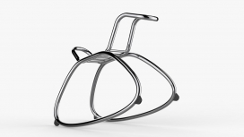 可爱的不锈钢Hobbel木马摇椅设计-流线型的曲线，纯手工制作是一个真正的现代木马既美观又实用