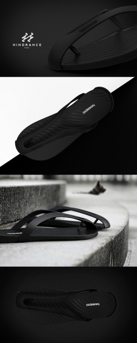 Hindrance-弹性橡胶人字拖鞋设计-给用户提供更多的舒适性和安全性