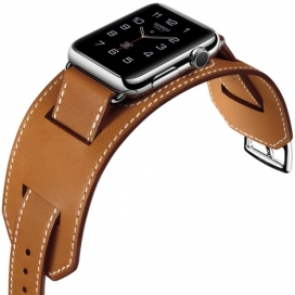 苹果和爱马仕联合推出的手工皮表带iWatch腕表设计