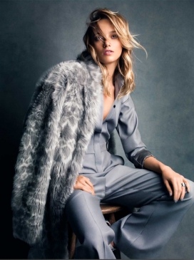 卡门・琵达露-VOGUE时尚墨西哥2015年十一月-丰富的休闲的羊毛色调风格