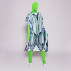 纵横交错的纺织图案线条3D服饰设计-该系列包括外套，围巾，包包，连衣裙，T恤和紧身裤，每一个都可以有两种个性化的设计。可以根据你的鼠标变换颜色，谷歌荣誉出品