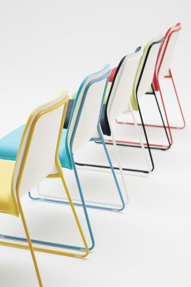 Membrane/Cassina IXC-五彩斑斓的软体堆叠椅子设计