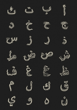 Typosynthesis-三维线性艺术字母设计