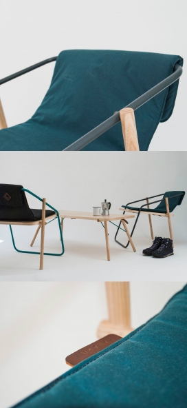 都柏林设计师约恩・麦克纳利创建的折叠家具集合。可以带去冒险，露营，野餐