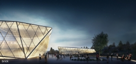 一个甜蜜的可视化建筑挑战-波兰索斯诺维茨-菱形透明的体育中心