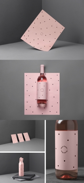 一个温和的女性颜色-匈牙利M E R L O T   R O S é玫瑰酒包装设计