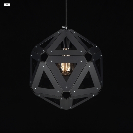 U34-二十面体结构相同尺寸等边三角形的球形吊灯，一个简单而多用途的设计
