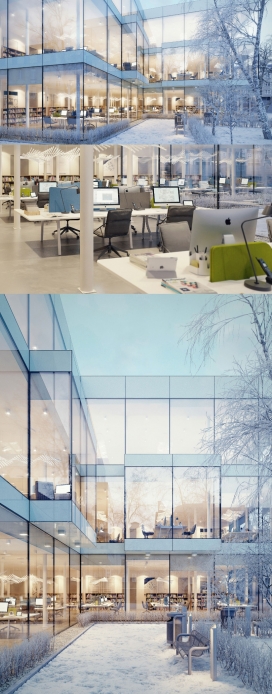 Glass Office-玻璃全景办公室建设设计