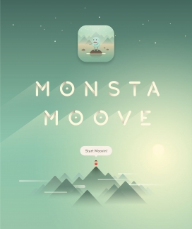 Monsta Moove冒险游戏APP界面设计