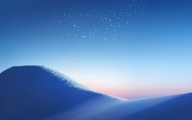 高清晰蓝色沙丘的星系壁纸