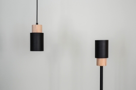 SO5 Floor lamp-黑色木桶吊灯