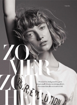 有趣的照片-Harper Bazaar荷兰-五彩缤纷的时尚印花夏装结合剪裁发型与别致组合，一首完美合奏