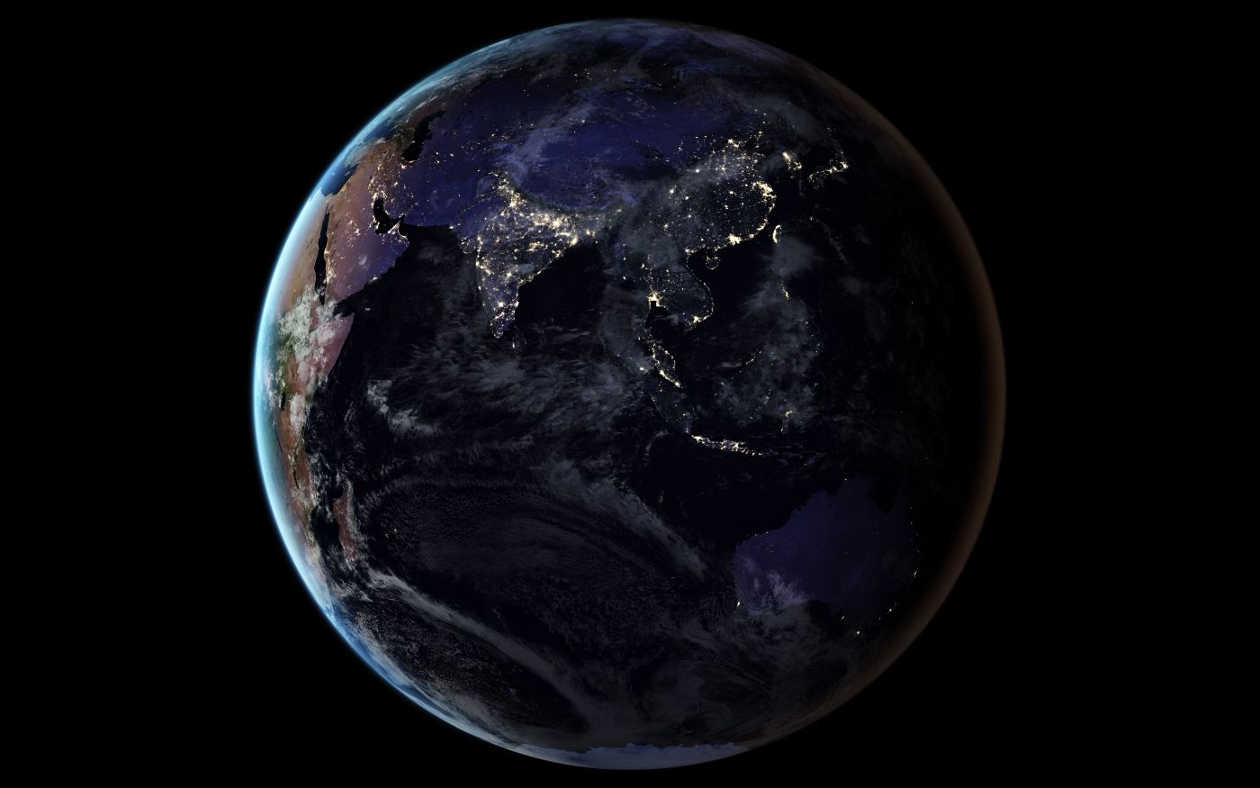 高清晰夜晚的地球壁纸封面大图