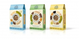 健康低碳水化合物的ow Carb饼干零食品牌-一个引人注目的视觉表达盒子里的善良