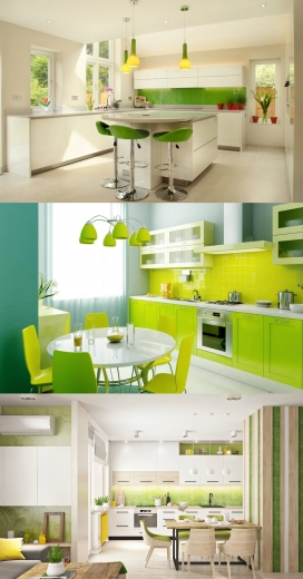 33个华丽绿色厨房