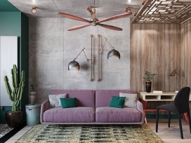 摩洛哥五颜六色Boho工业样式的室内设计