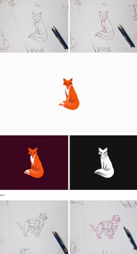 animals vol. 3-几何立体型动物标志设计