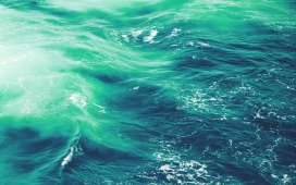 高清晰蓝 绿海洋壁纸