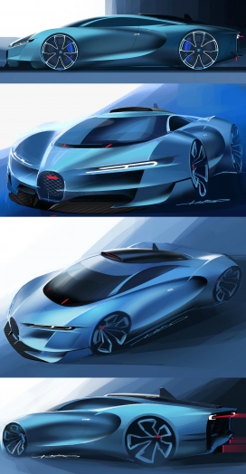 Bugatti Type 100-蓝色布加迪100汽车