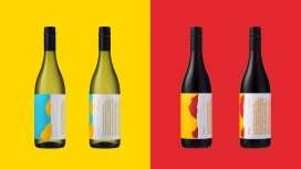 澳大利亚彩色标签的版本葡萄酒