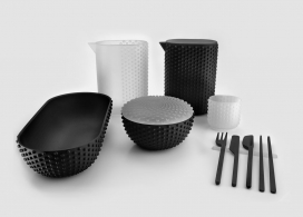 Joe Doucet设计了3D打印的未来混合餐饮容器