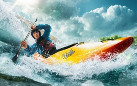 Whitewater kayaking白水皮划艇
