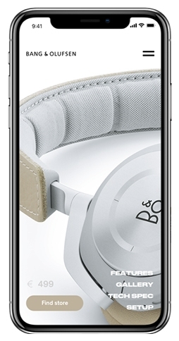 Bang & Olufsen Beoplay-音乐立体耳机产品页面重新设计