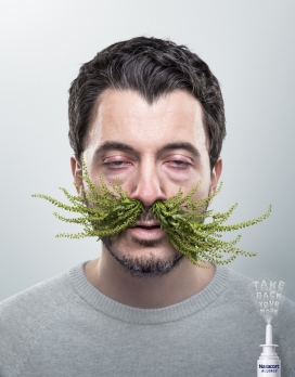 收回你的鼻子-NASACORT鼻炎药平面广告
