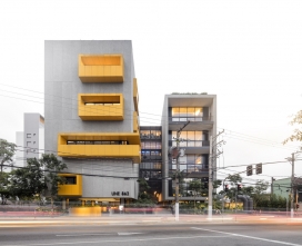 巴西圣保罗橙黄色几何形态UNE办公大楼